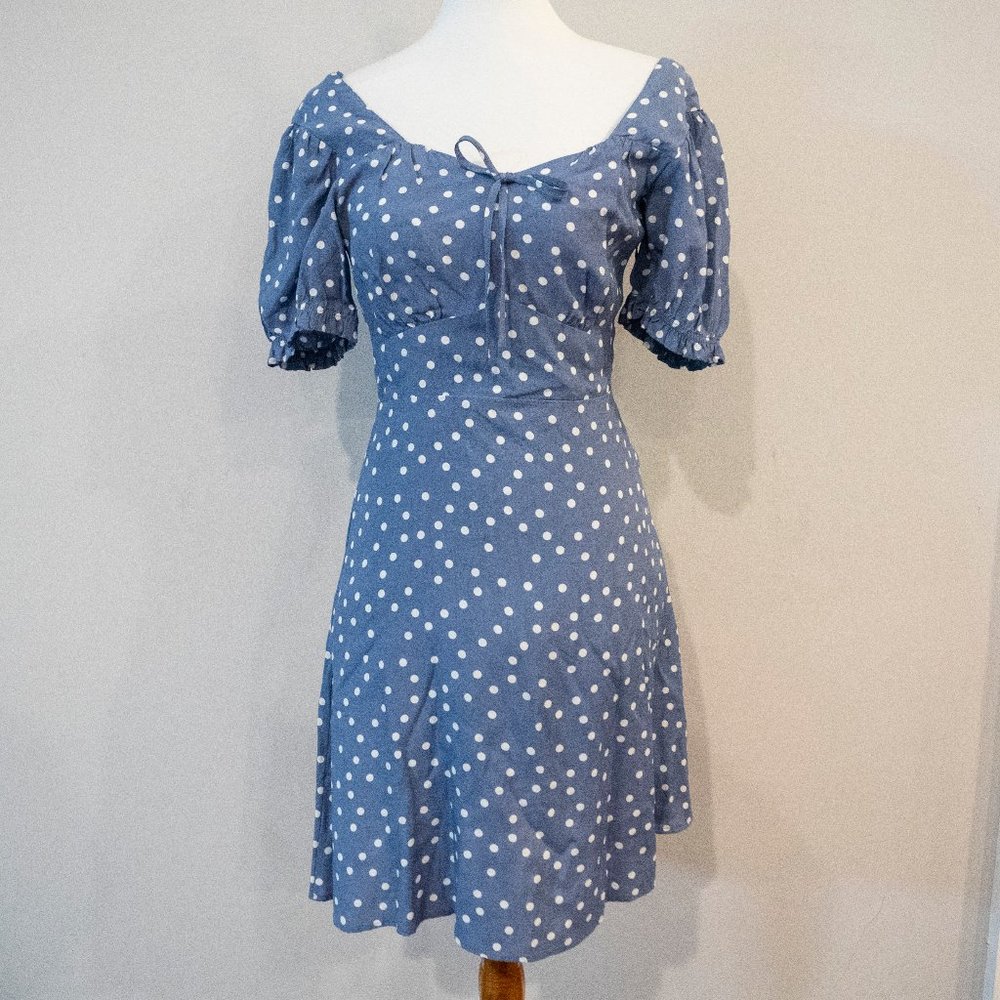 Skies are blue polkadot dress size XS